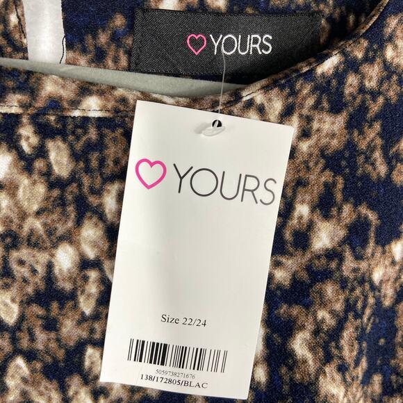 New Curve Brown Snake Print Tunic Dress - Picture 3 of 7